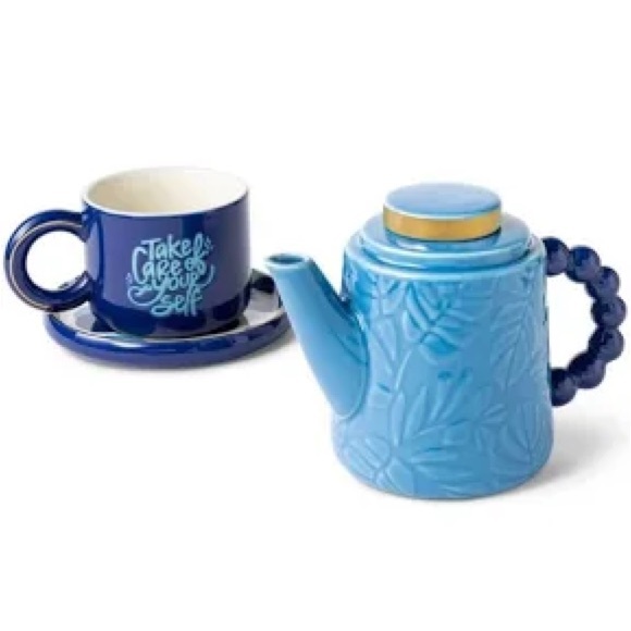 Tabitha Brown Stackable Tea pot, cup, and saucer - Picture 1 of 4